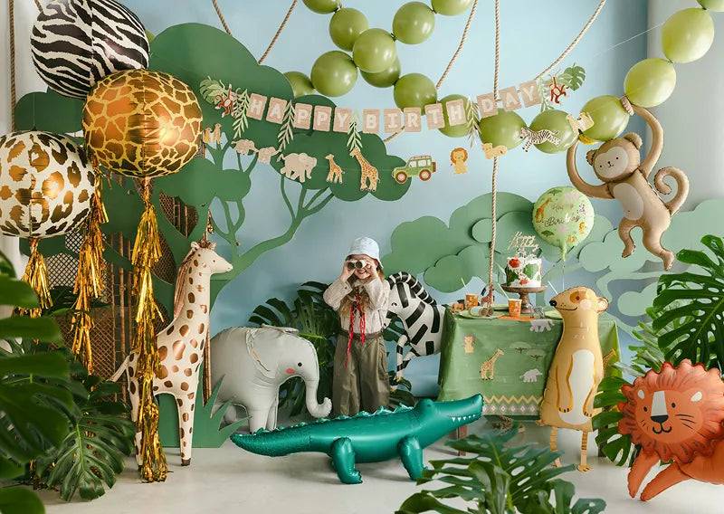 Safari Happy Birthday Party Banner - Anilas UK