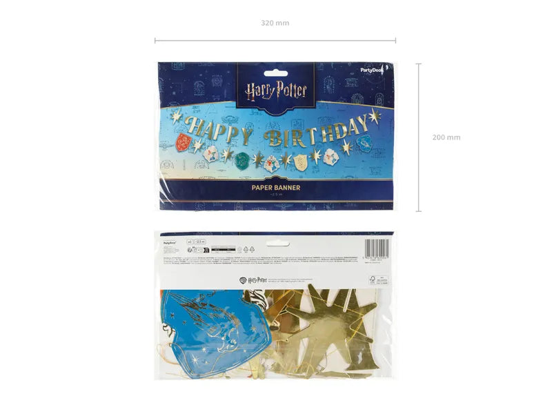 Harry Potter Happy Birthday Party Banner 2m