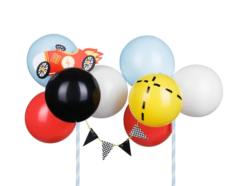 Balloon cake topper Racing Cars, 29 cm - Anilas UK