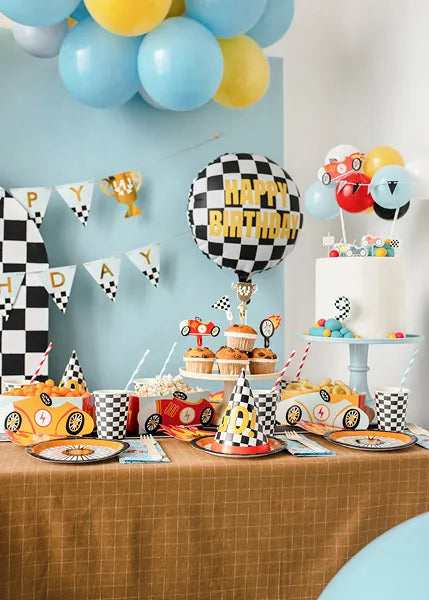 Balloon cake topper Racing Cars, 29 cm - Anilas UK