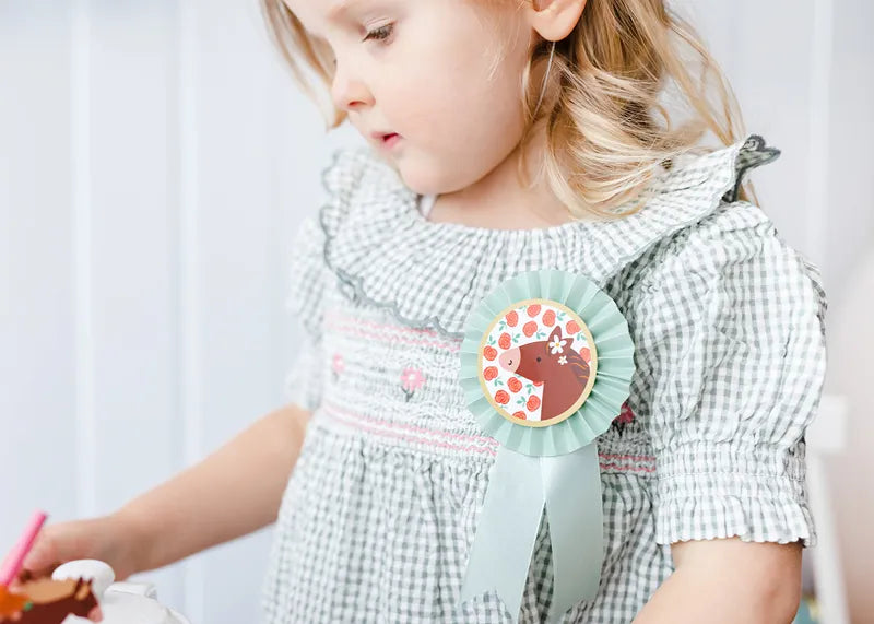 Horse Rosette Party Badges (Set of 3)