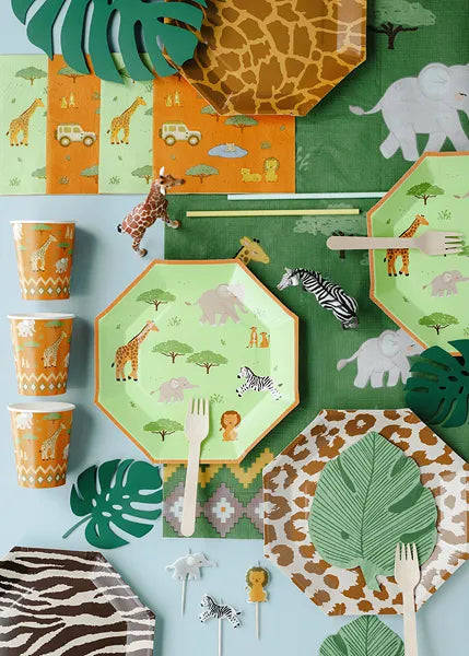 Safari Paper Cups 220 ml (Pack of 6) - Anilas UK
