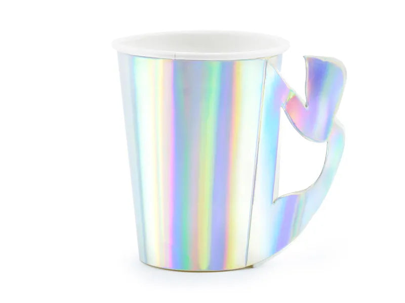 Cups Mermaid Iridescent, 220 ml (Pack of 6) - Anilas UK
