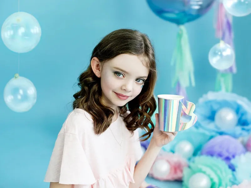 Cups Mermaid Iridescent, 220 ml (Pack of 6) - Anilas UK