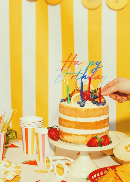 Cake topper Happy Birthday, 18x16.5 cm, mix - Anilas UK