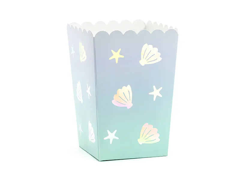 Narwhal Paper Popcorn Boxes 7 x 7 x 12.5 cm (Pack of 6) - Anilas UK