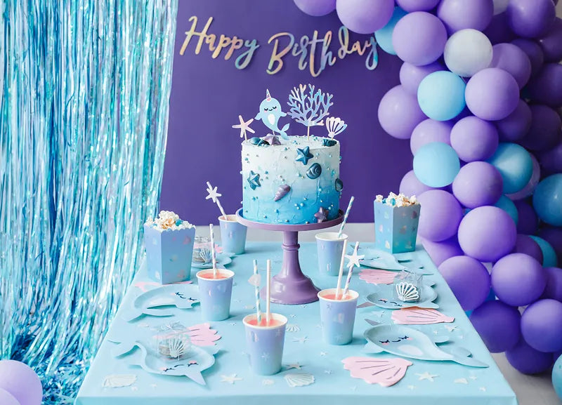 Narwhal Paper Popcorn Boxes 7 x 7 x 12.5 cm (Pack of 6) - Anilas UK