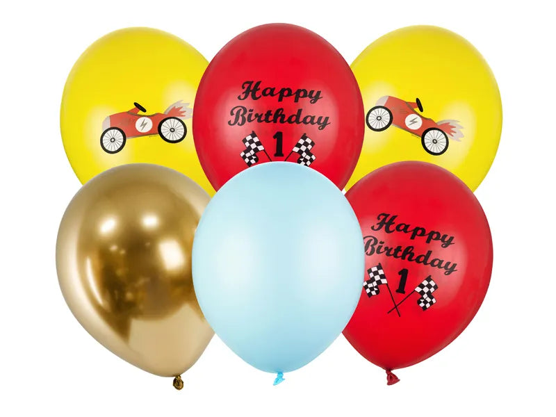 Racing Cars Strong Balloons 30 cm (6 pack) - Anilas UK