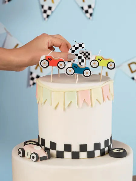 Birthday candles Racing Cars, 2-3 cm - 5 pieces - Anilas UK