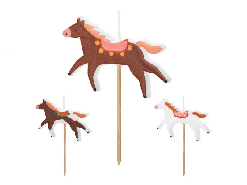Horse Birthday Cake Candles 5.8 x 4 cm