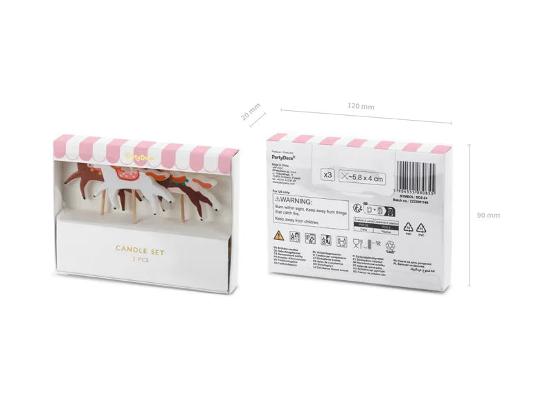 Horse Birthday Cake Candles 5.8 x 4 cm