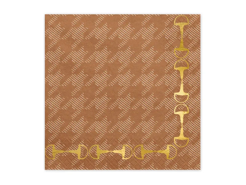 Horse Stirrups Paper Napkins, 33 x 33 cm (pack of 12)