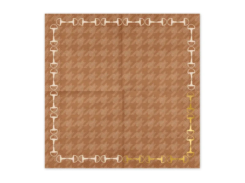 Horse Stirrups Paper Napkins, 33 x 33 cm (pack of 12)