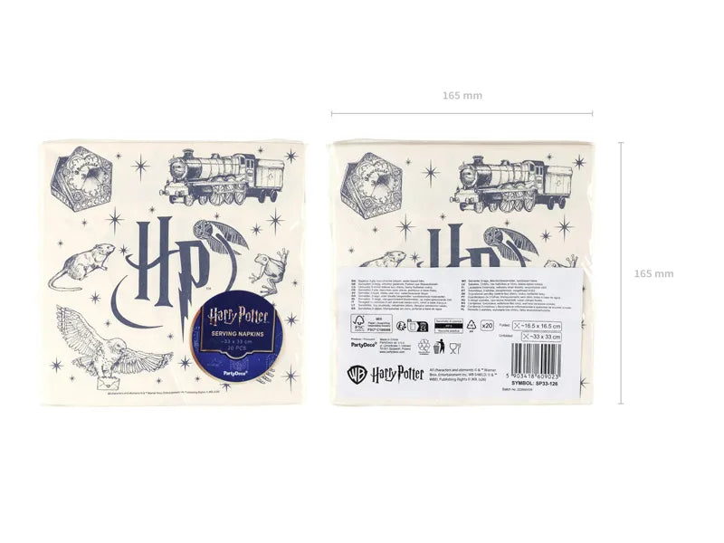 Harry Potter Hogwarts Express Paper Napkins, 33 x 33 cm (pack of 20)