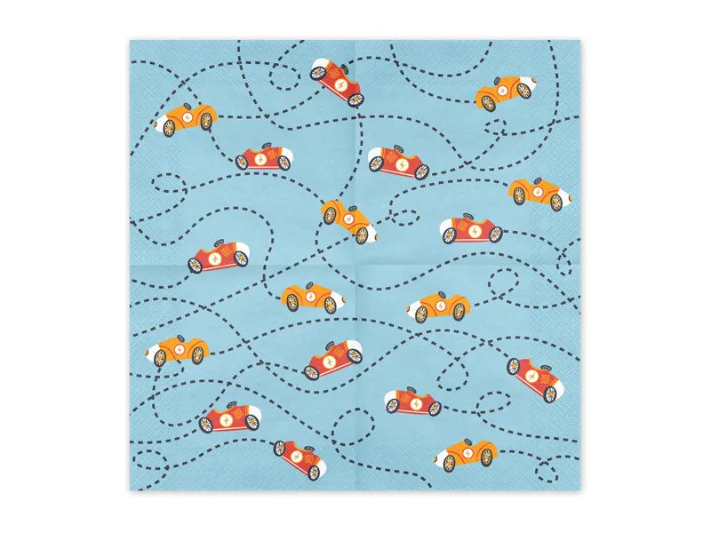 Cars Paper Napkins, 33 x 33 cm (pack of 12) - Anilas UK