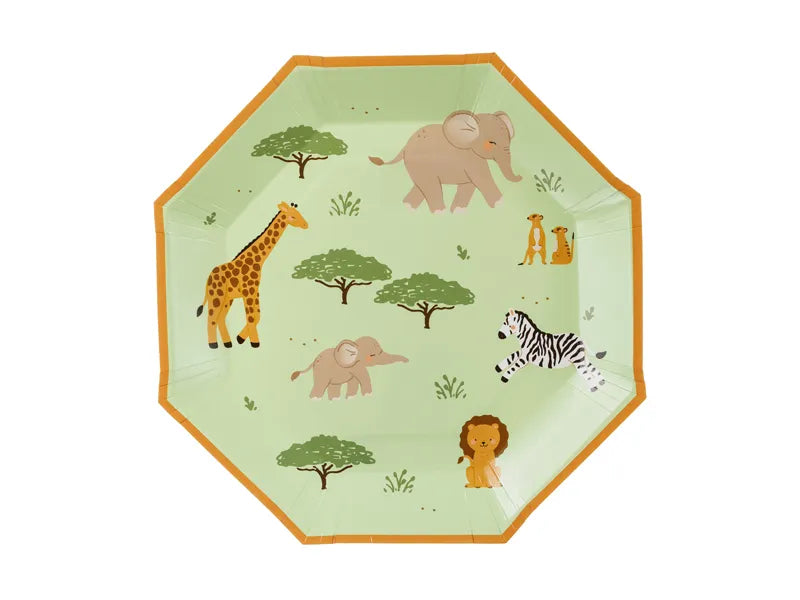 Safari Paper Plates 23 cm (Pack of 6) - Anilas UK