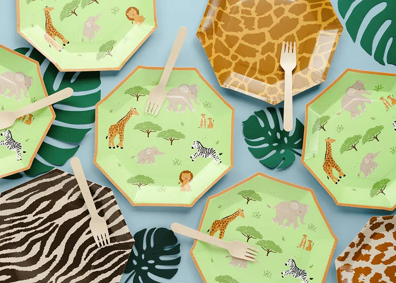 Safari Paper Plates 23 cm (Pack of 6) - Anilas UK