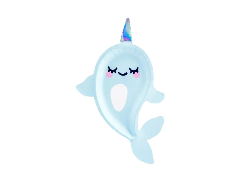 Narwhal Paper Plates 18.5 cm (Pack of 6) - Anilas UK