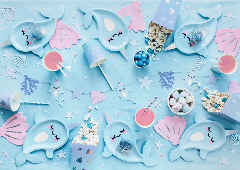 Narwhal Paper Plates 18.5 cm (Pack of 6) - Anilas UK