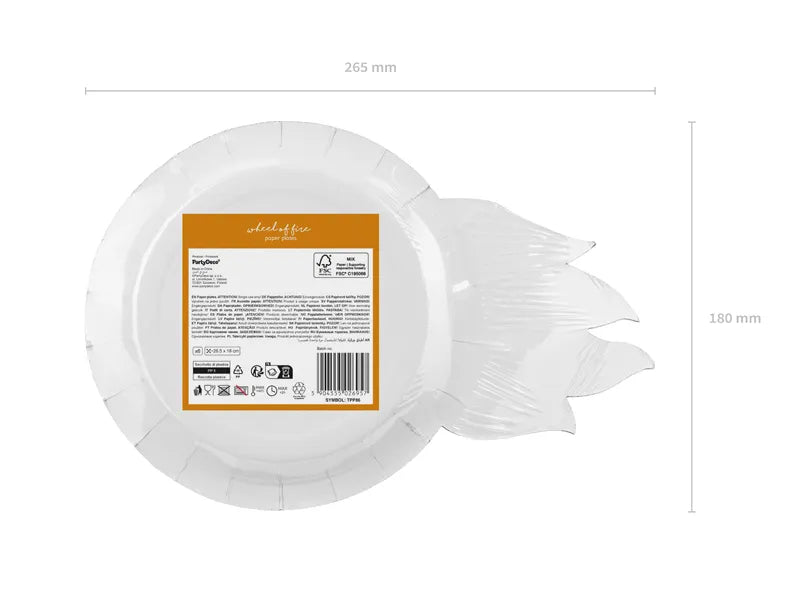 Racing Cars Paper Plates 26 x 18 cm (Pack of 6) - Anilas UK