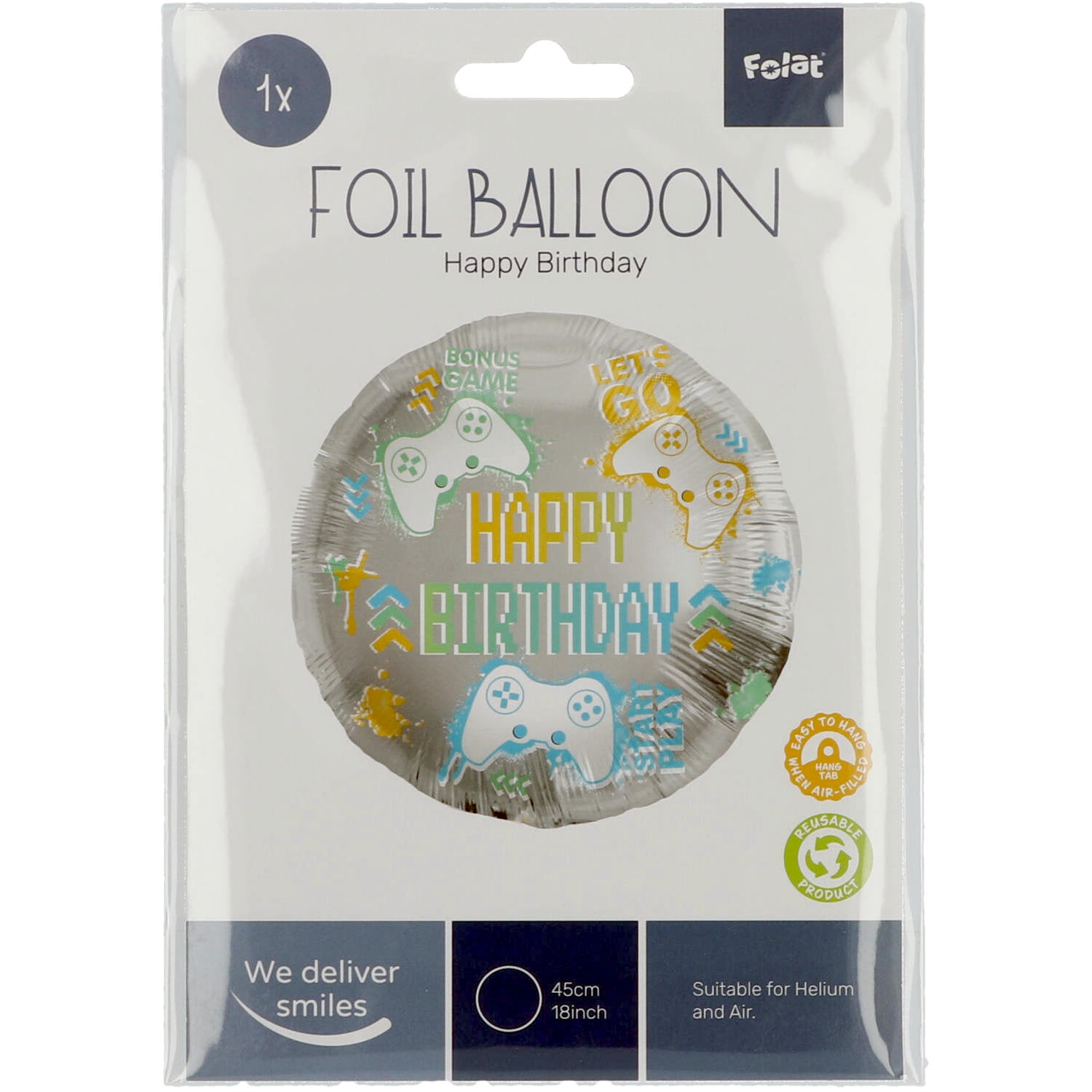 Birthday Gaming Foil Balloon 45 cm for children’s gaming parties
