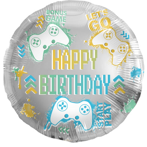 Birthday Gaming Foil Balloon 45 cm for children’s gaming parties