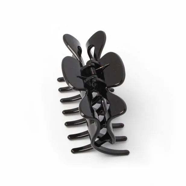 Black Hair Clamp, 9 cm, Plastic with Metal Hinge