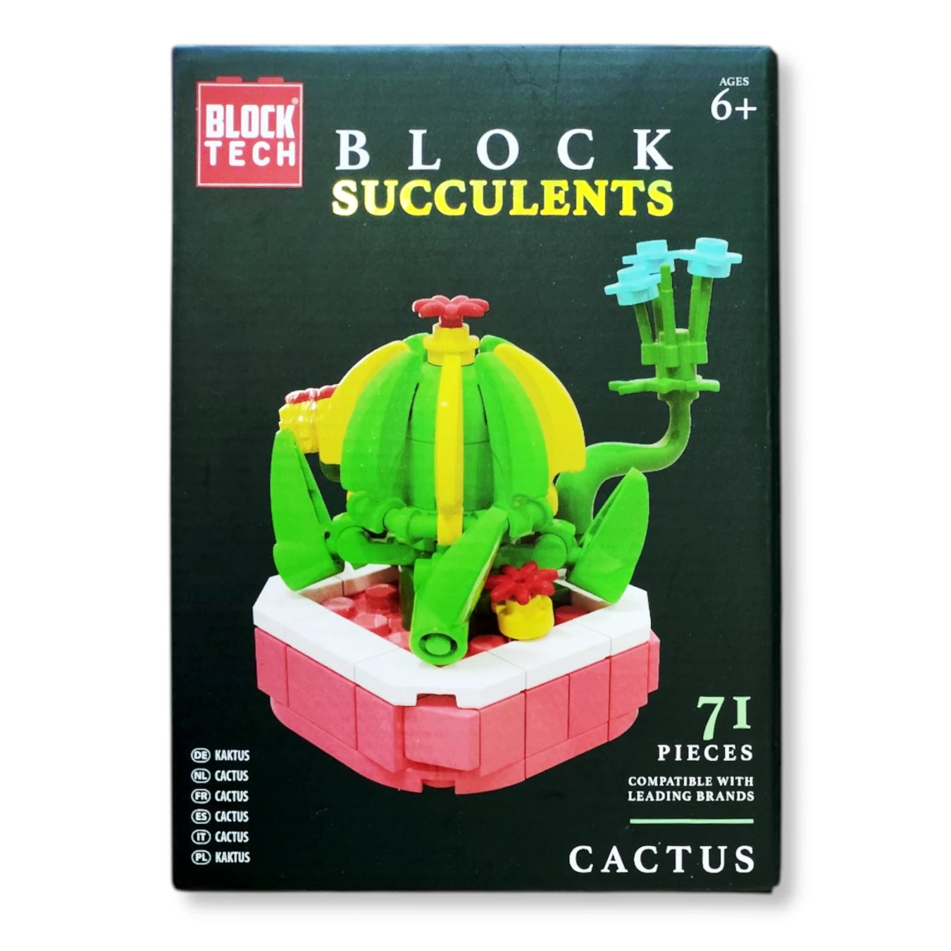 Block Tech Succulents, Cactus Design, Kids’ Building Kit 6+