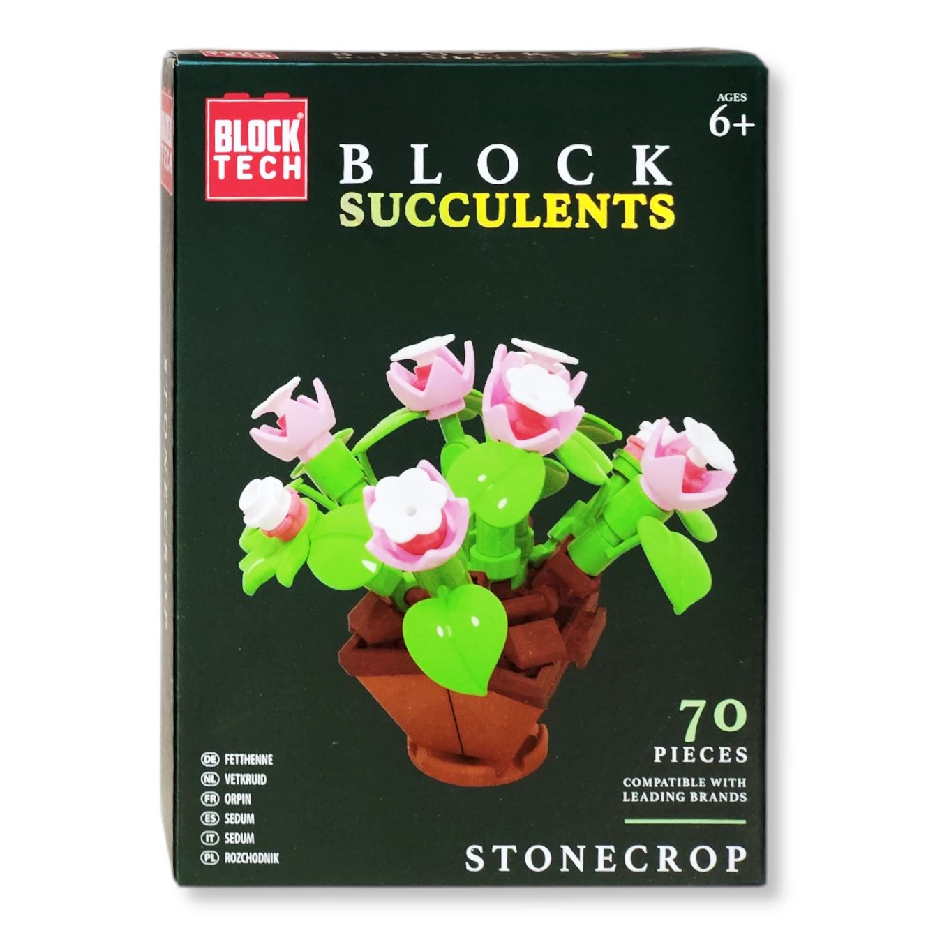 Block Tech Succulents, Stonecrop Design, Compatible with Brands