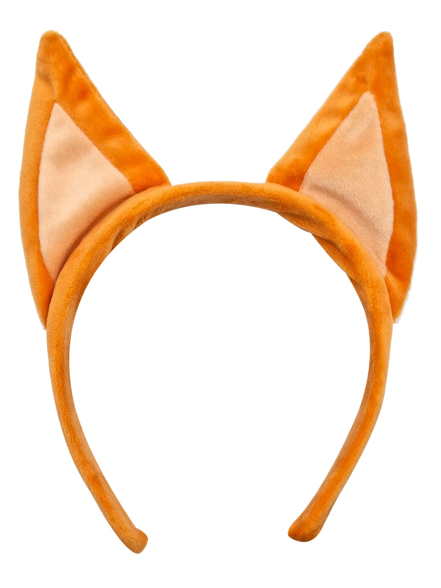 Detail of Bluey Bingo Plush Ears Headband highlighting adjustable fit and plush material for comfortable, washable wear in costume play
