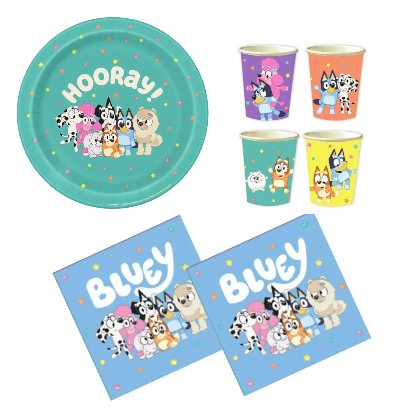 Anila's Bluey Family Party Pack for 16 people