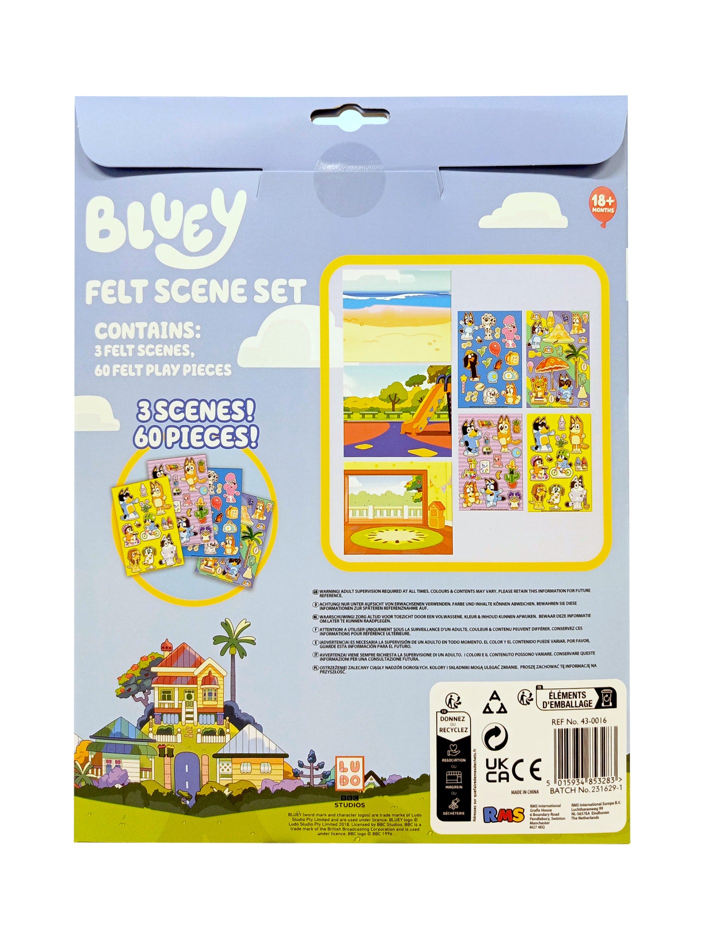 Bluey Felt Scene Set - Anilas UK