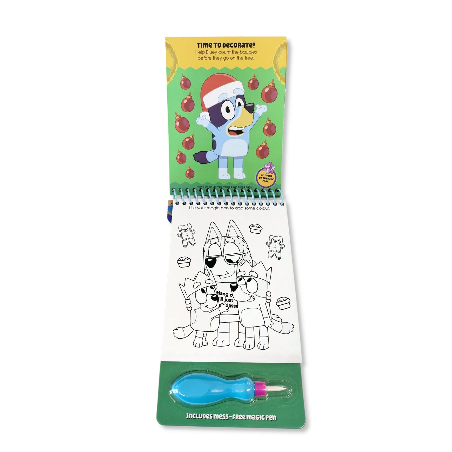 Bluey Christmas Aqua Magic Colouring Book