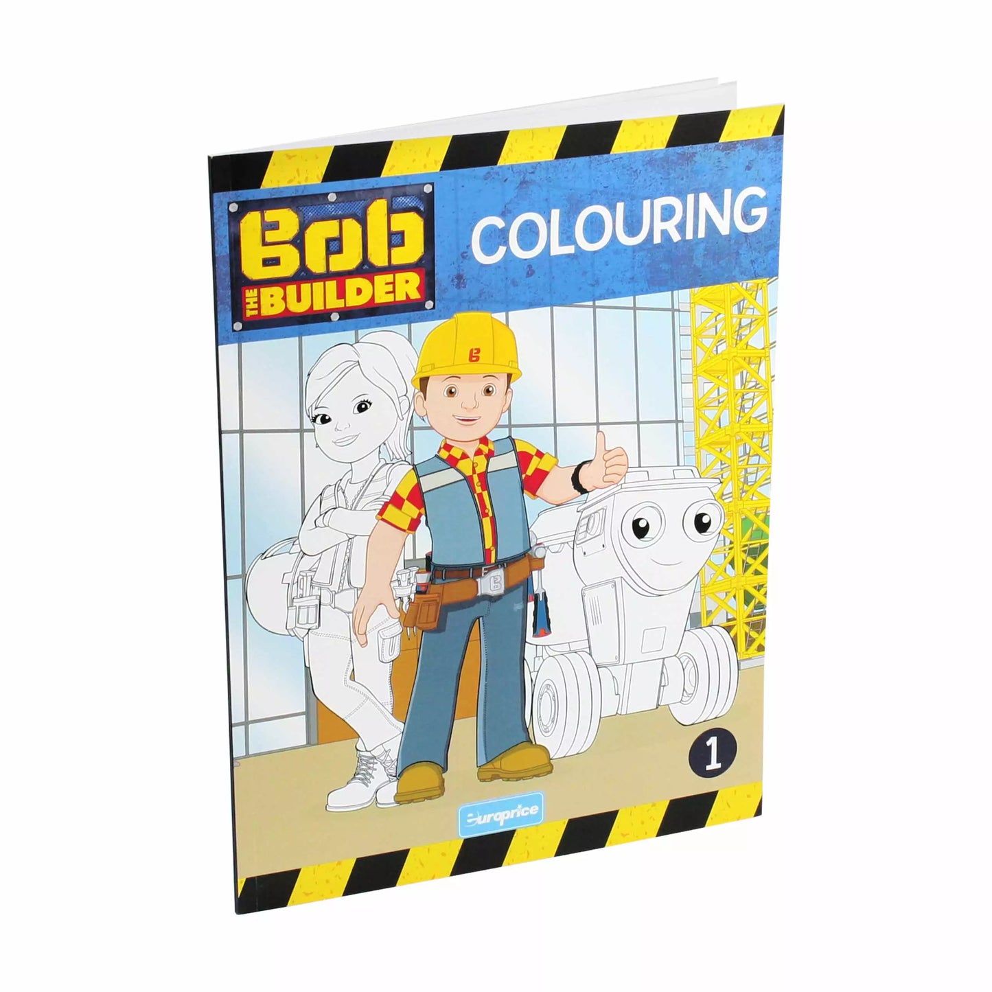 Bob the Builder Colouring 1 Book front cover with action construction outlines on soft cover, 32 pages 28x21cm for ages 4-6