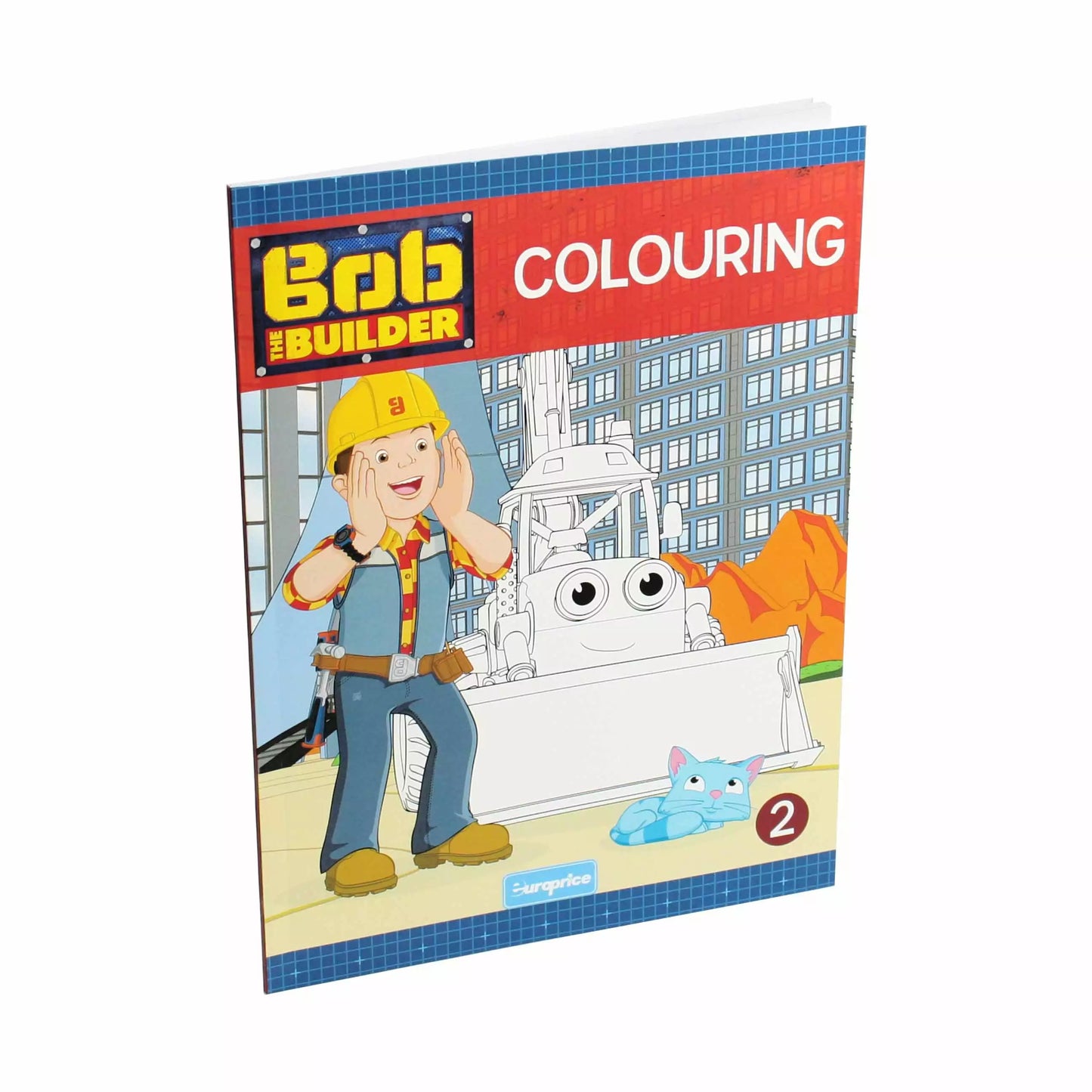 Bob the Builder Colouring 2 Book front cover with action construction outlines on soft cover, 32 pages 28x21cm for ages 4-6
