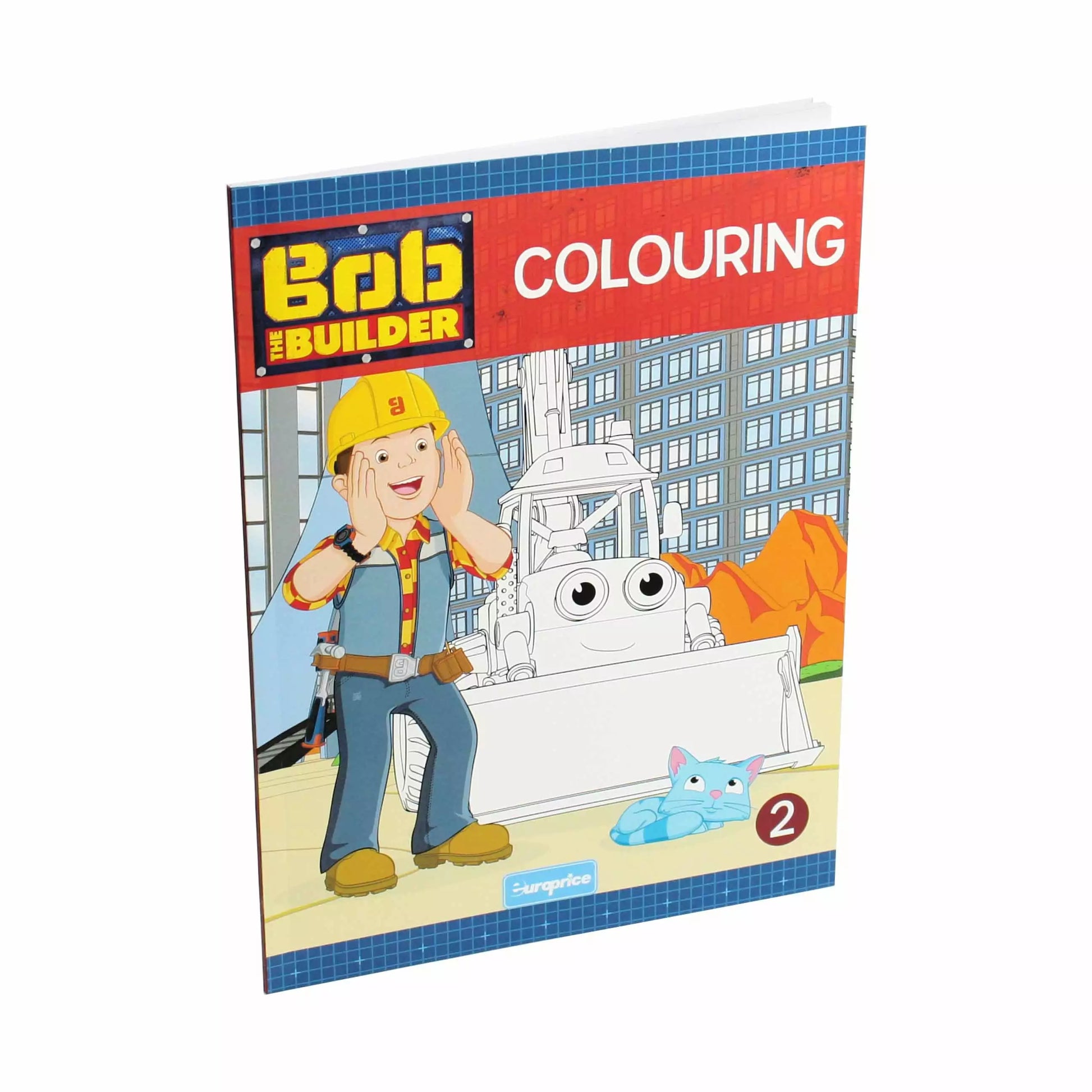 Bob the Builder Colouring 2 Book front cover with action construction outlines on soft cover, 32 pages 28x21cm for ages 4-6