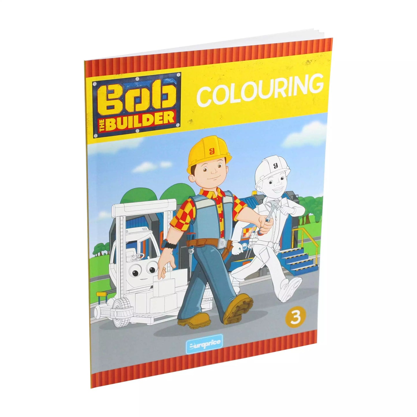 Bob the Builder Colouring 3 Book front cover with action construction outlines on soft cover, 32 pages 28x21cm for ages 4-6