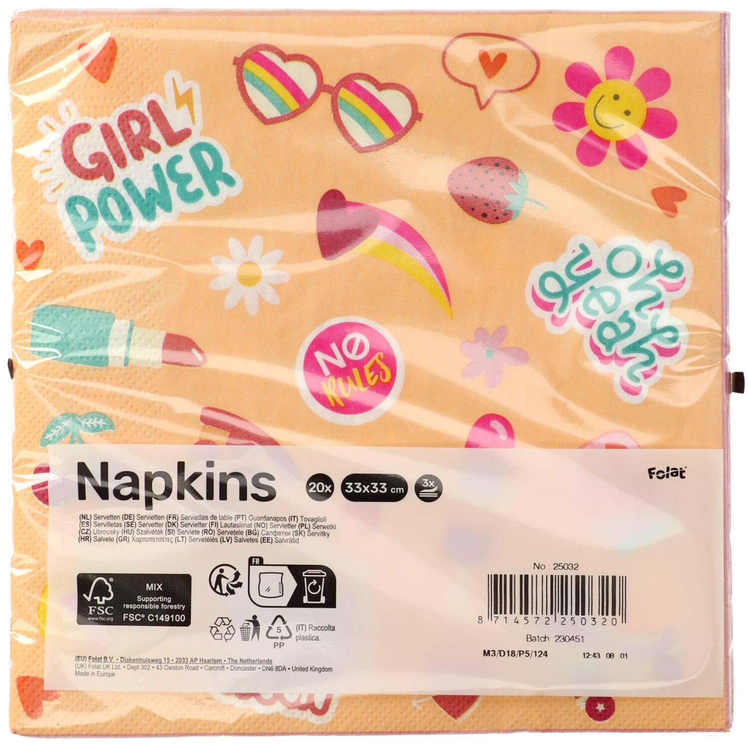 Boho Girlz Napkins (Pack of 20) - Anilas UK