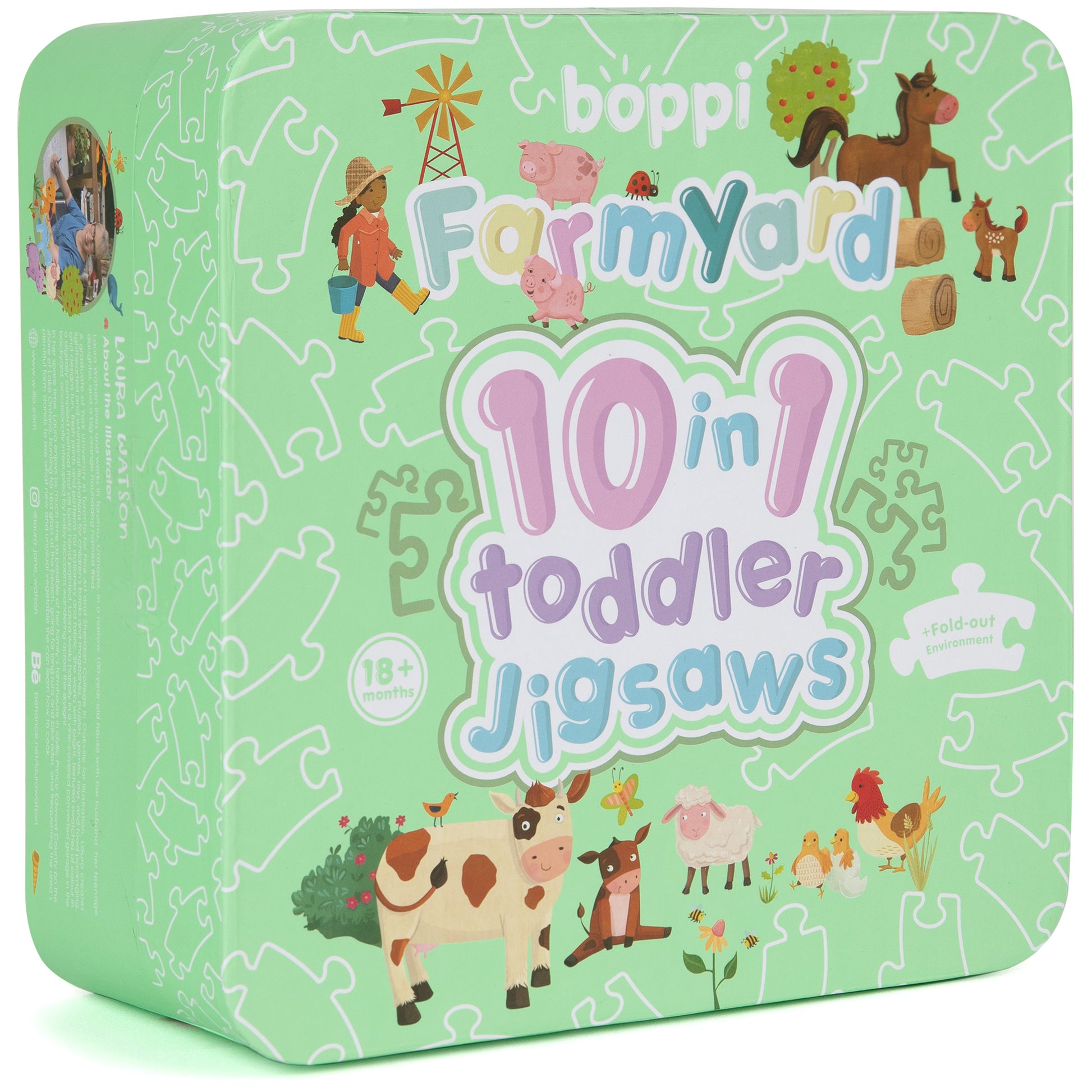 Farmyard 10 in 1 Toddler Jigsaw Puzzle - Anilas UK