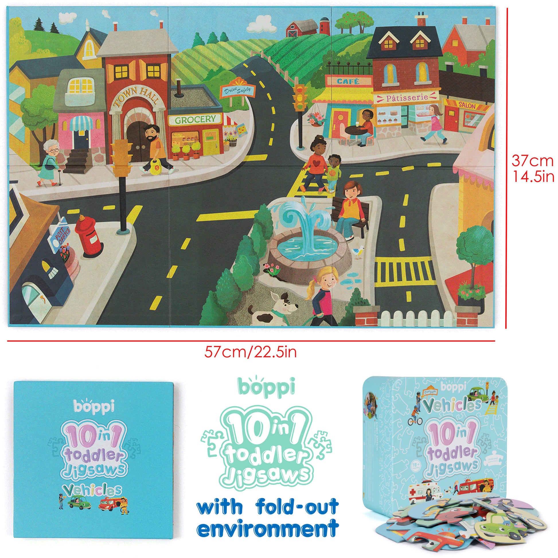 Vehicles 10 in 1 Toddler Jigsaw Puzzle - Anilas UK