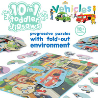 Vehicles 10 in 1 Toddler Jigsaw Puzzle - Anilas UK