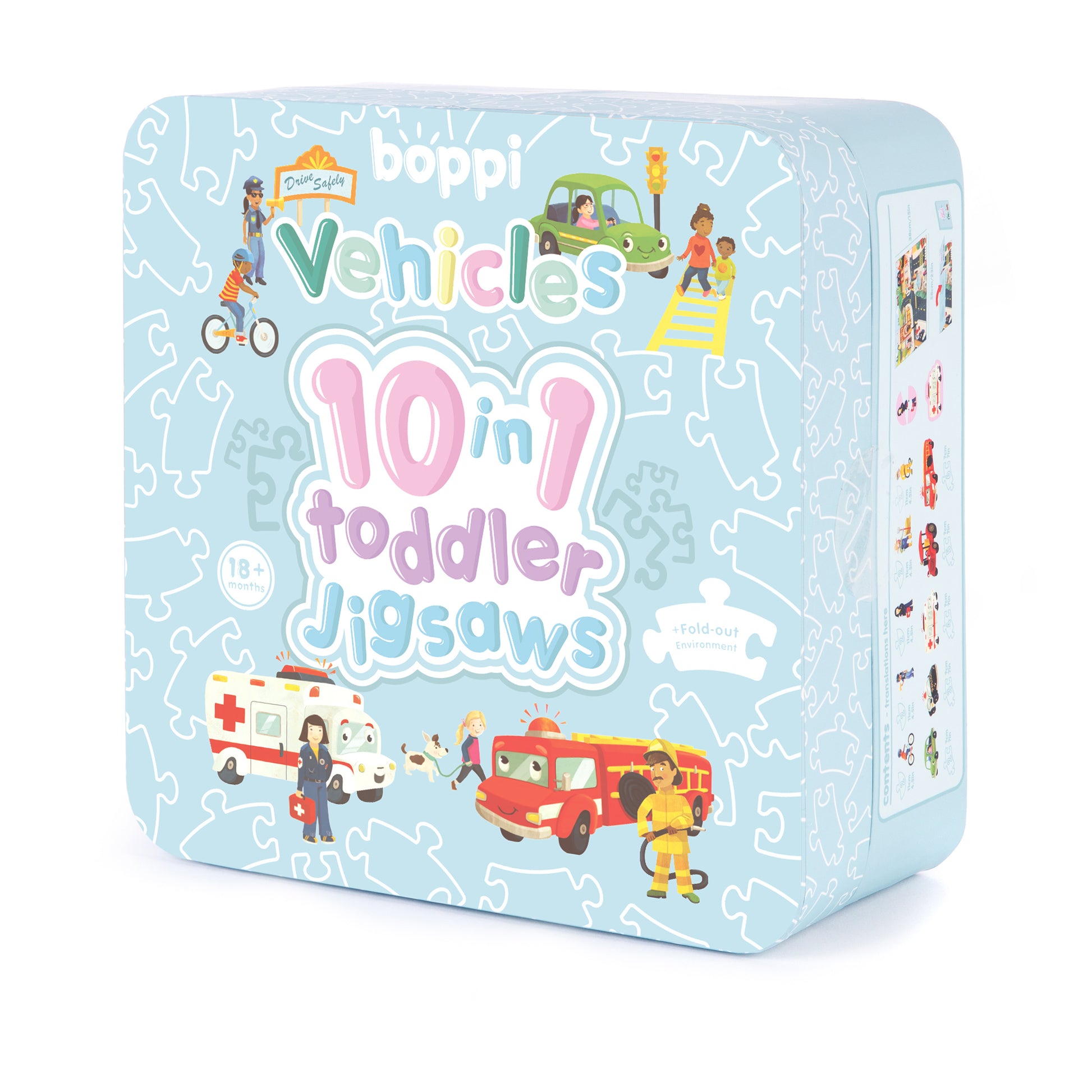 Vehicles 10 in 1 Toddler Jigsaw Puzzle - Anilas UK