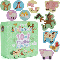 Farmyard 10 in 1 Toddler Jigsaw Puzzle - Anilas UK