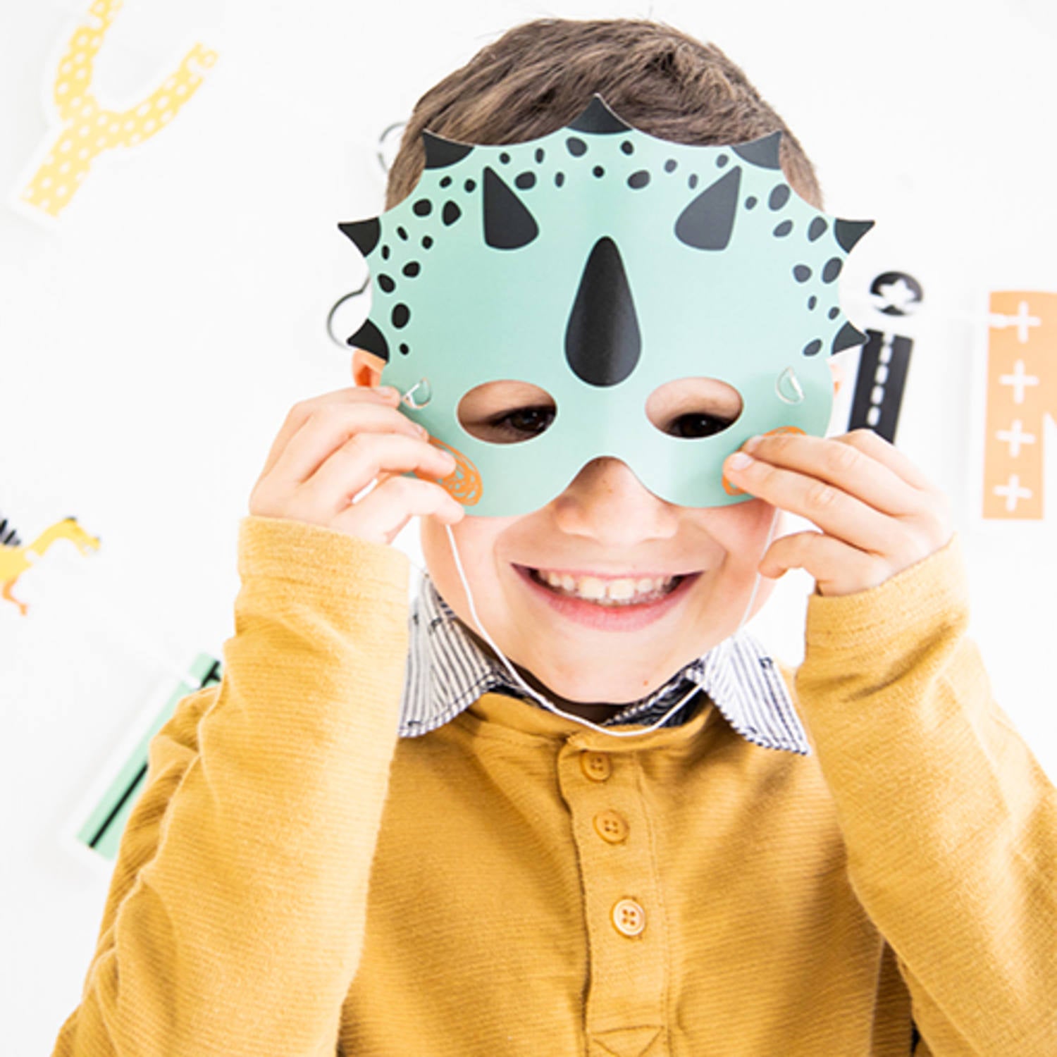 Paper Masks - Dino Roars (6 pieces) - Anilas UK