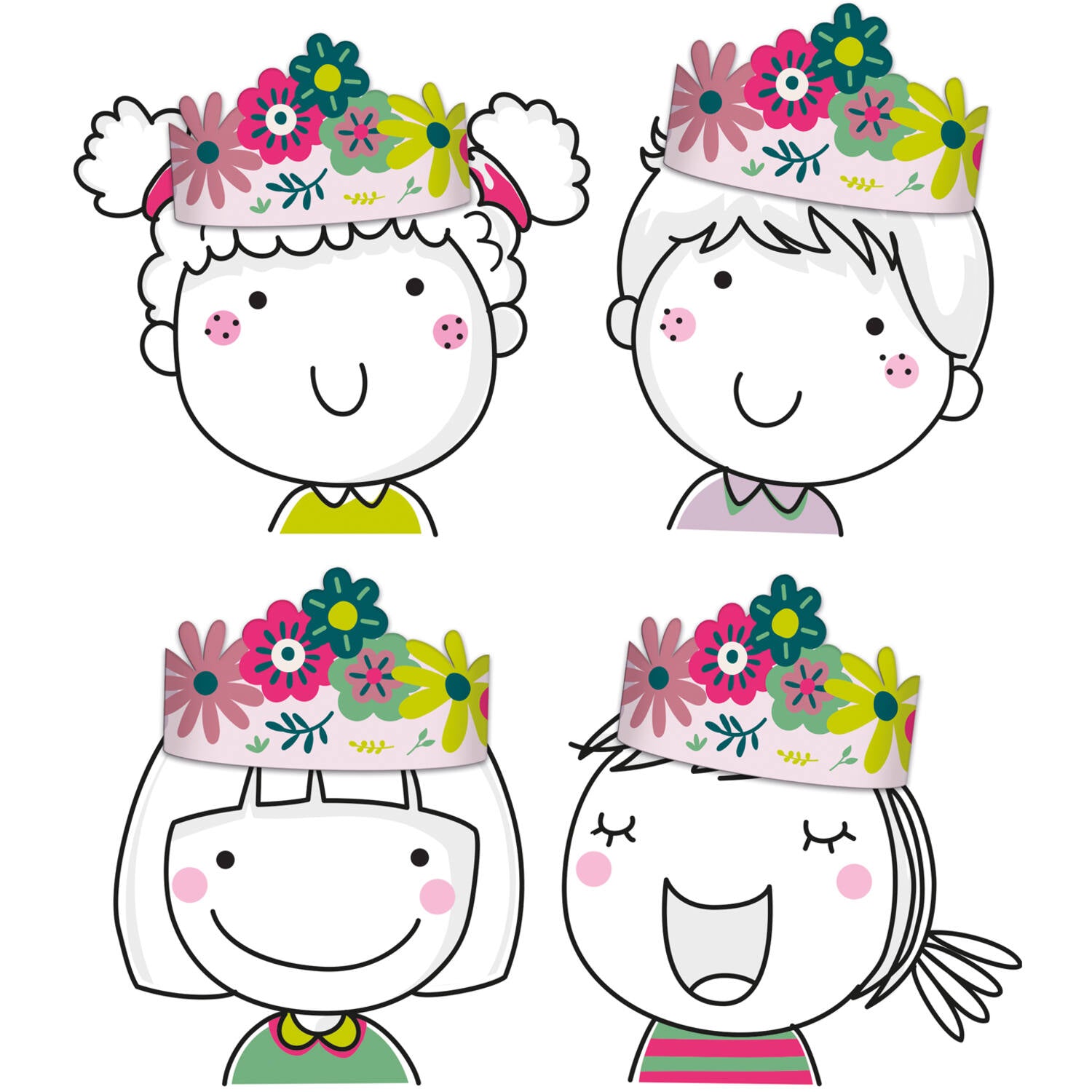 Fabulous Fairy Crown Birthday Party Hats - (6 pieces) - Anilas UK