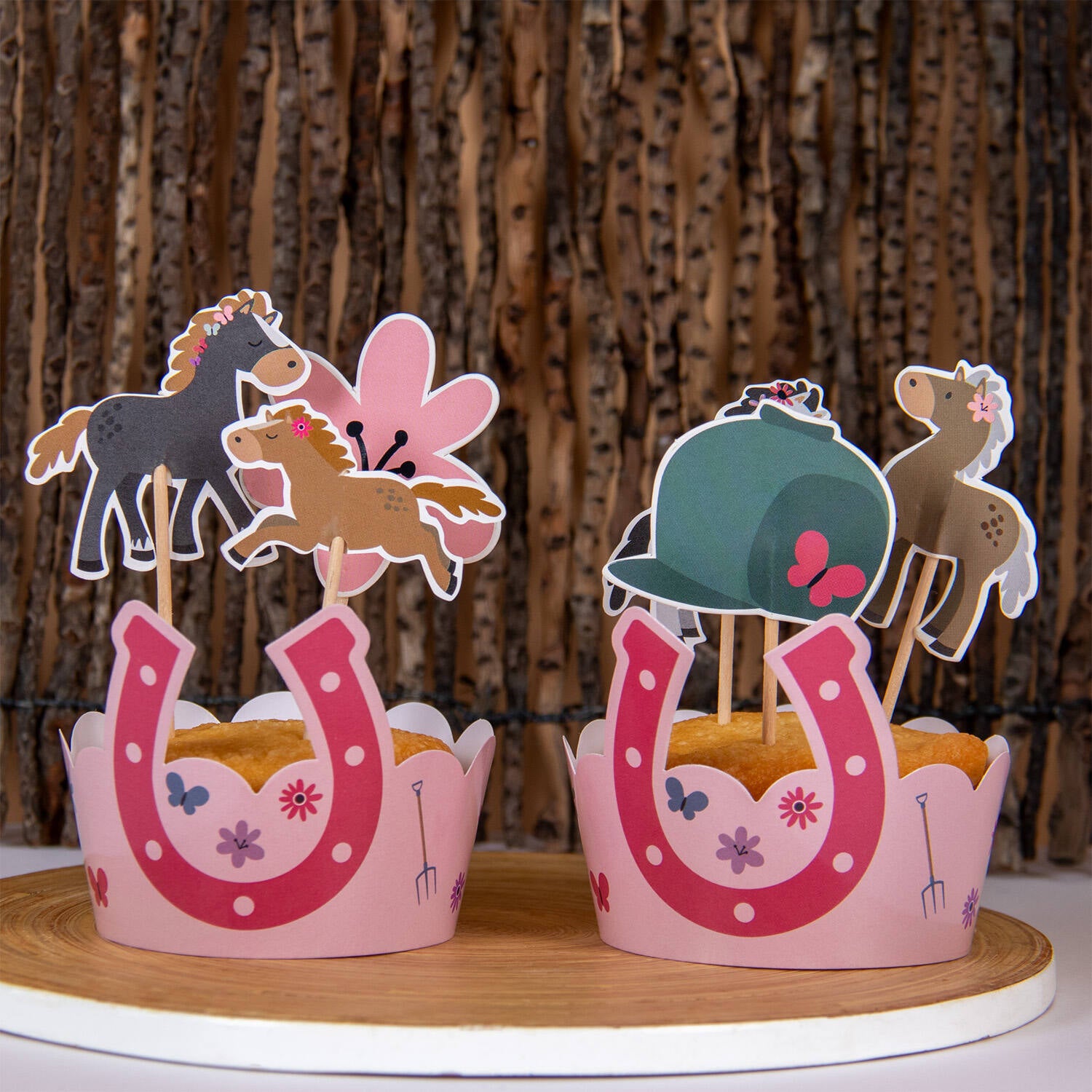 Cupcake Deco Set - Happy Horse (6 sets) - Anilas UK
