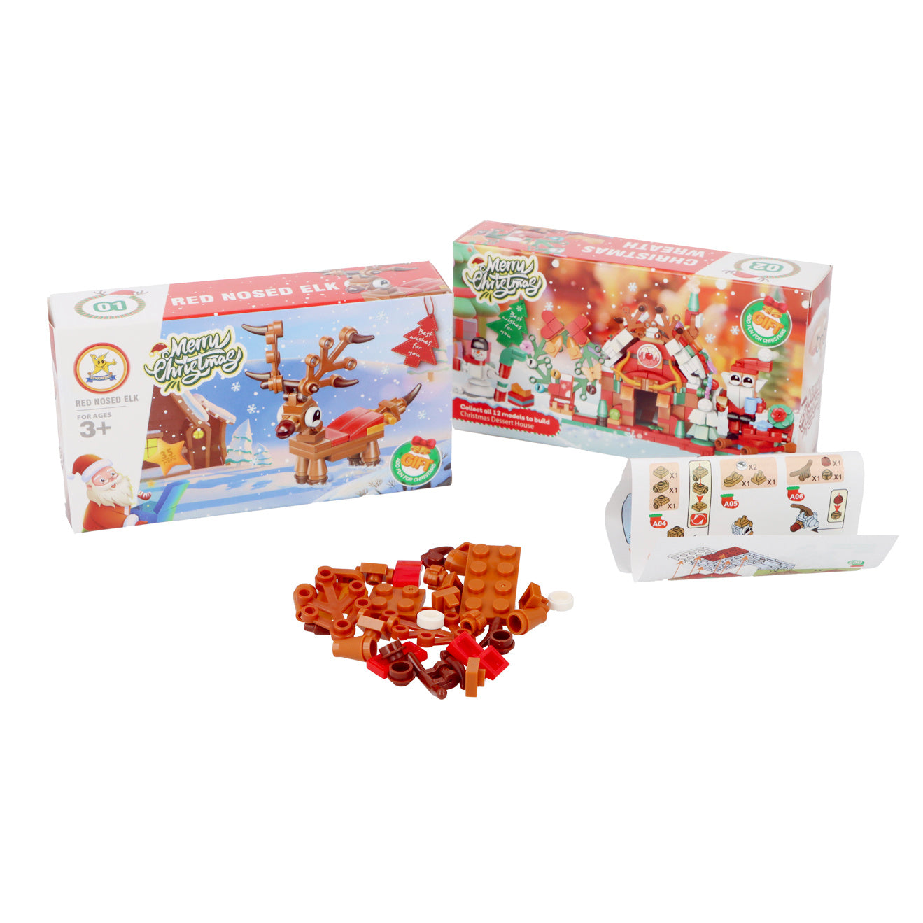 Building the Christmas Dessert House with block kits