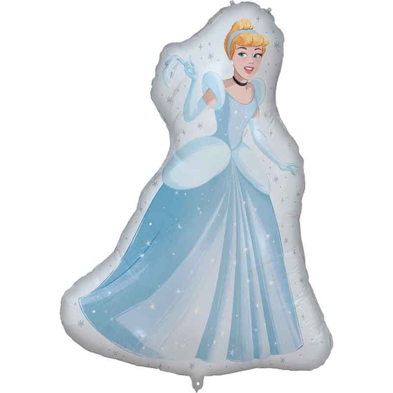 Disney Princess Cinderella Shaped Foil Balloon, 97 x 75 cm for Kids’ Parties