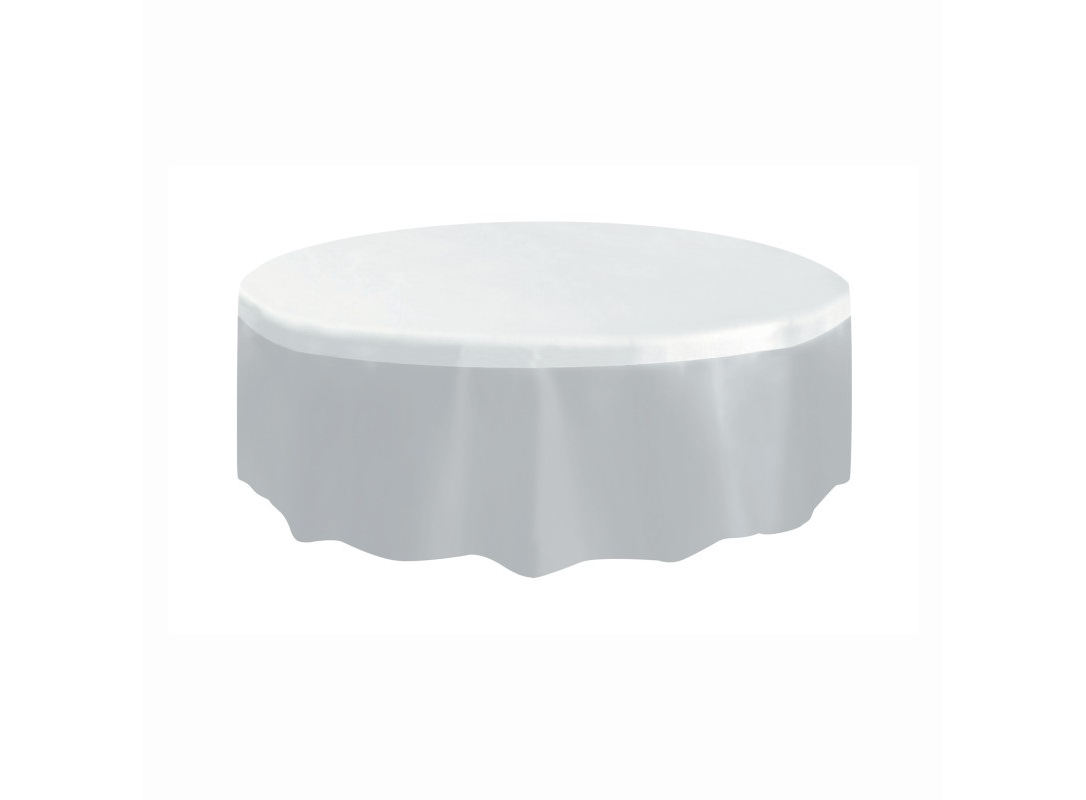 Clear Plastic Round Party Table Cover 213cm for minimalist decor