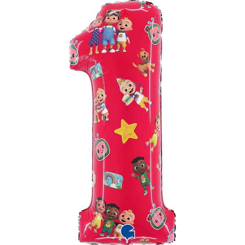 Cocomelon Number 1 Supershape 24 Inch Foil Balloon for children’s parties